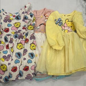 18 M Kids Toddler Dresses - Set of Three Multicolor Set